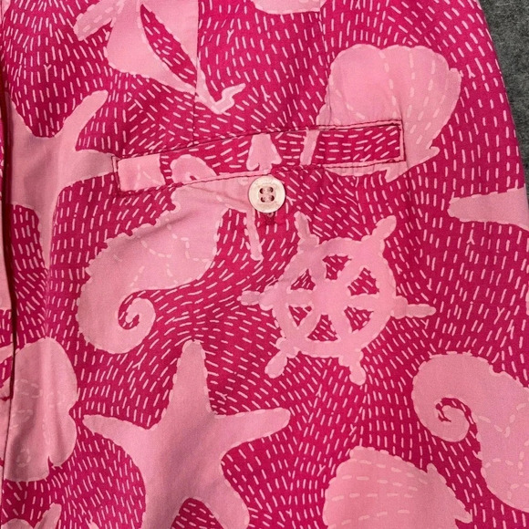 Lilly Pulitzer Mini Skirt Womens Size 0 Pink Novelty Print Preppy Nautical Beach - Picture 3 of 10
